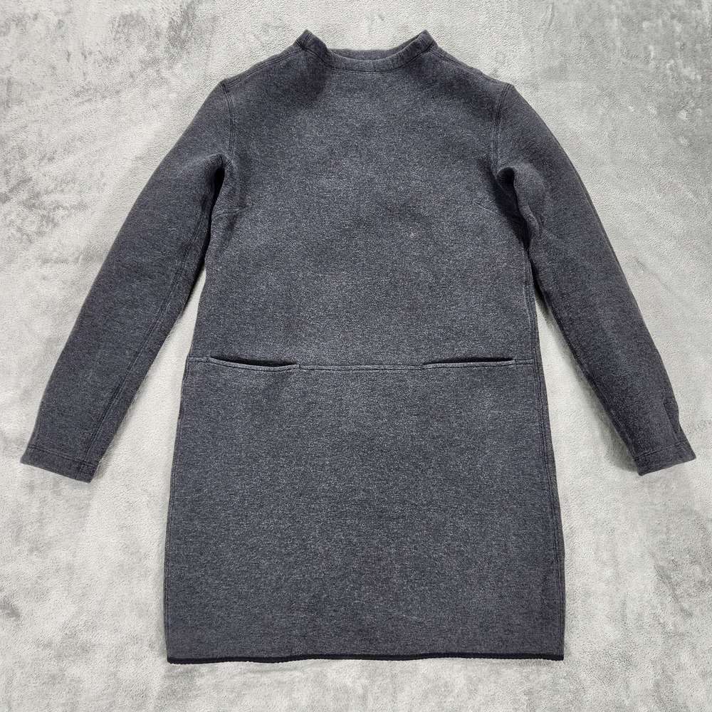 Lululemon City Bound Sweater Dress Womens 4 Gray Long Fleece Tunic Length
